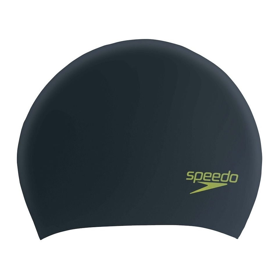 image 1 of Speedo Childrens/Kids Silicone Swim Cap - Black/Green - One Size