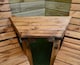 image 5 of Hand Made Chunky Rustic Wooden Garden Furniture Angled Tray