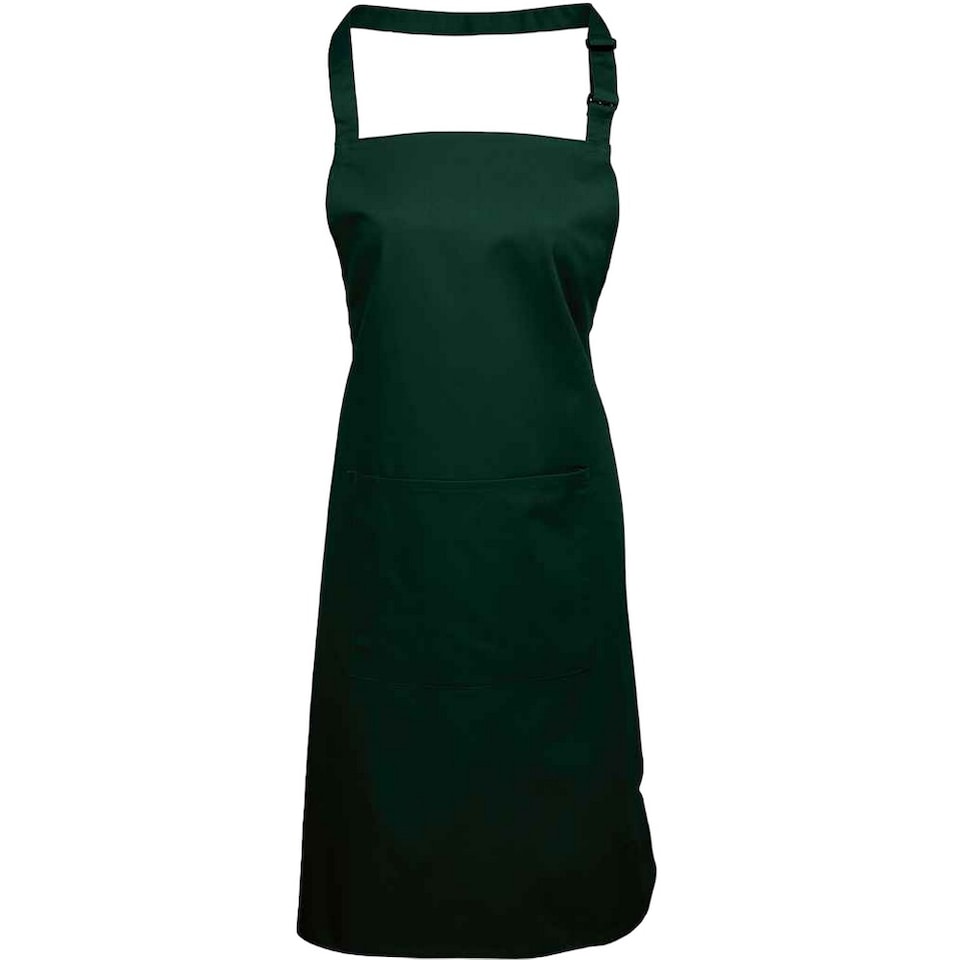 image 1 of Premier Unisex Adult Colours Pocket Full Apron | Green | Bottle Green | One Size | 1