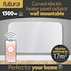 image 2 of Futura 1500W WIFI Curved Designer Electric Radiator Panel Heater White Wall Mounted with Timer and Thermostat