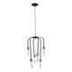 image 3 of Interiors by Premier Lagona 6 Bulb Black Pendant Light