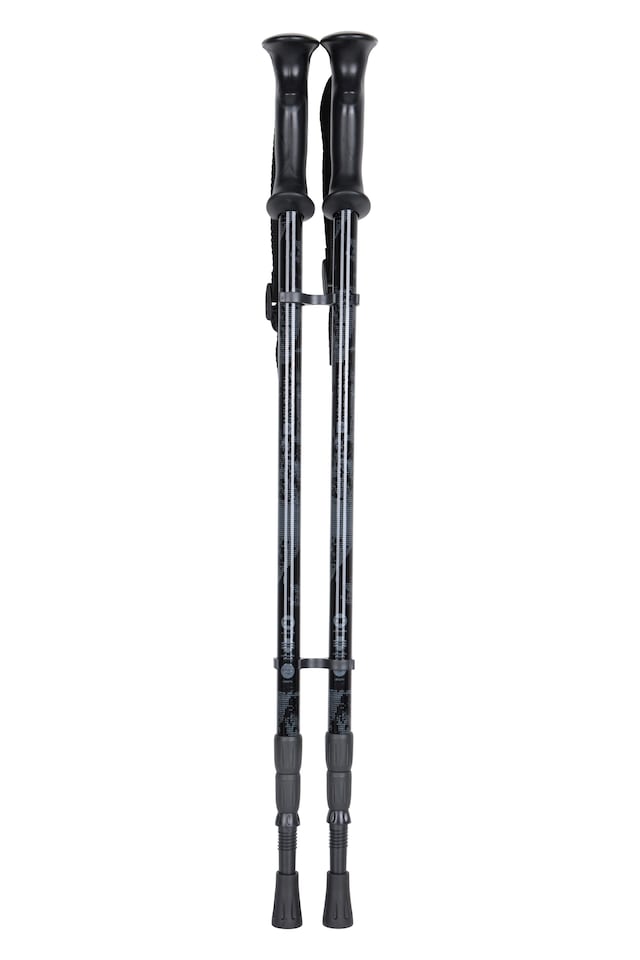 image 1 of Mountain Warehouse Hiker Walking Poles 2 Pack Anti Shock Telescopic Hiking Trail Sticks
