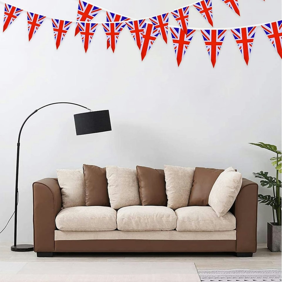 image 1 of 7m Union Jack Flag Party Bunting Triangle Pennants