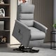image 2 of HOMCOM Power Lift Recliner Chair, Electric Lift Chair for Elderly, Fabric Riser and Reclining Armchair with Remote Control, Side Pockets, Footrest, for Living Room, Grey | Grey | Grey