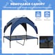 image 8 of PawHut Cooling Raised Dog Bed w/ Breathable Mesh, for M, L Dogs - Dark Blue