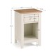 image 4 of Premium Belluno Shaker Ivory & Oak 1 Drawer Bedside Unit