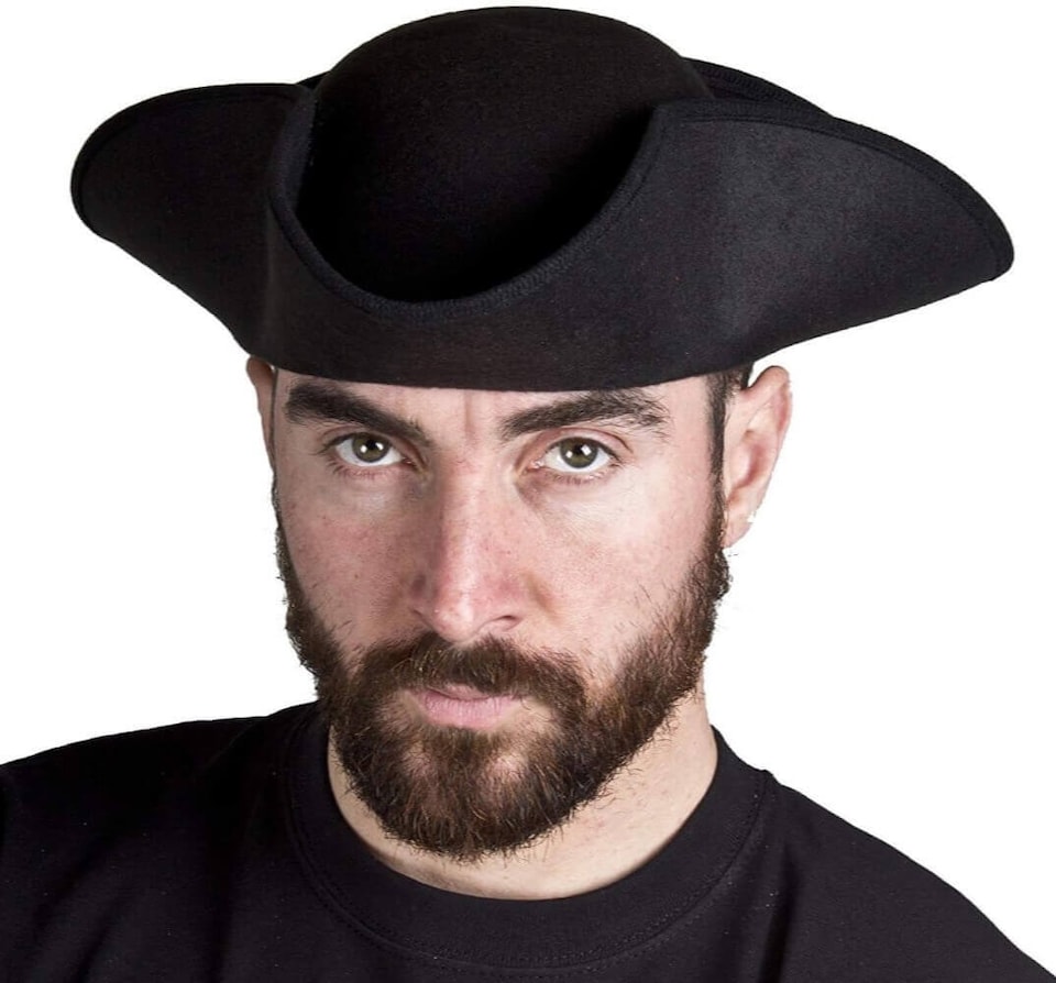 image 1 of Black Tricorn Hat | Black | 24