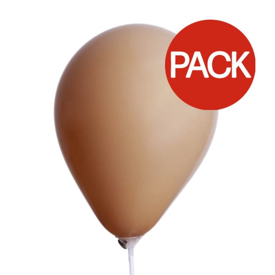 Globos Latex Balloons (Pack of 100) - Mocha - One Size
