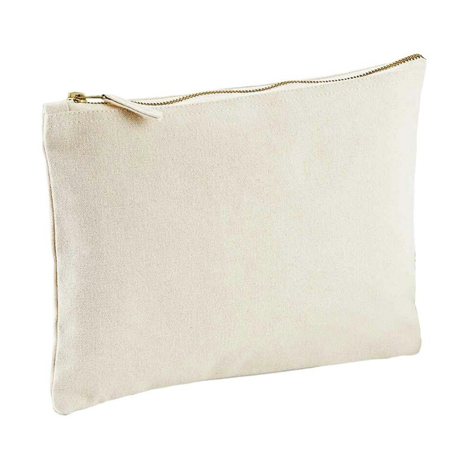 image 1 of Westford Mill Canvas Accessory Bag - Natural - 20cm x 11.5cm Cream