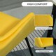 image 4 of HOMCOM Modern Accent Chair Velvet-Feel Upholstered Lounge Armchair Yellow