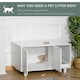 image 7 of PawHut Cat Litter Box Enclosure & House w/ Nightstand/End Table Design, White