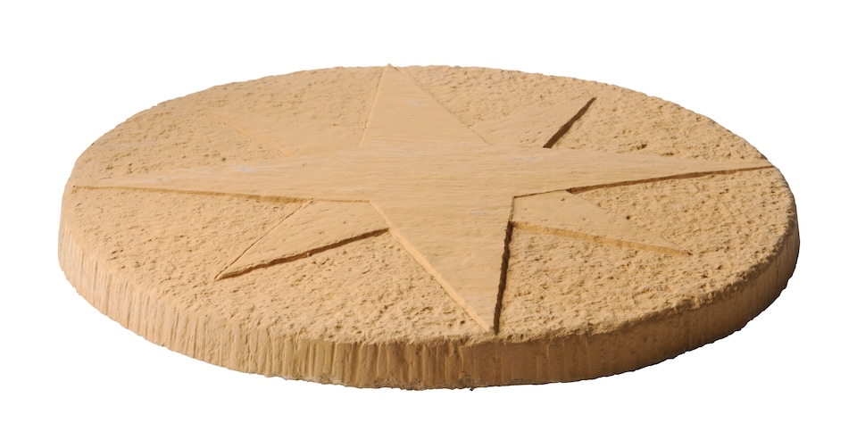 image 1 of Celestial Star Round Stepping Stone 450mm  Mellow Gold - Full Pallet of 25 - Bowland Stone