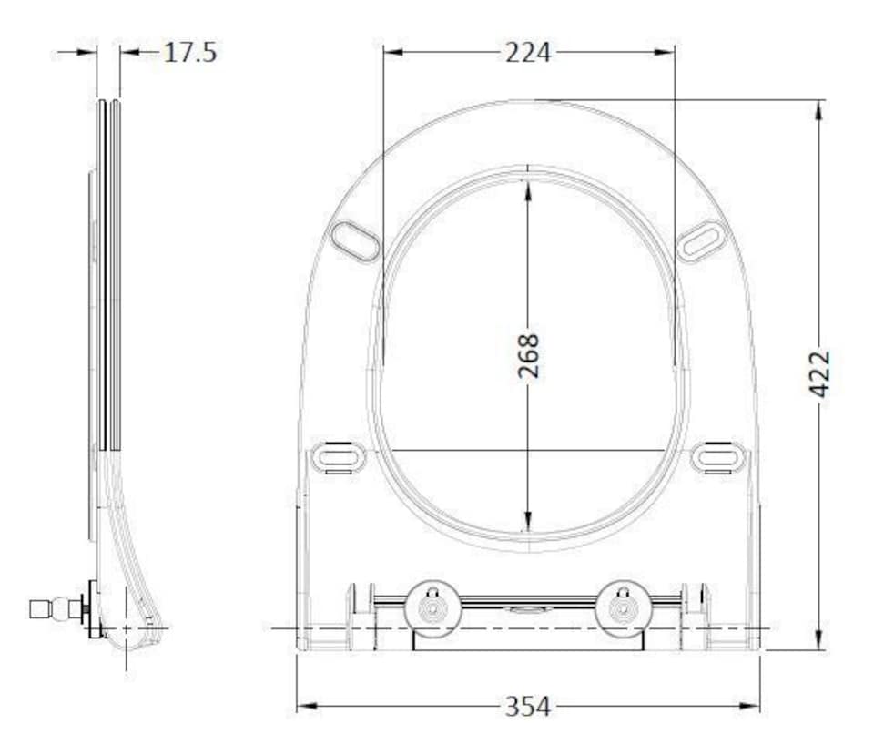 image 1 of Balterley Round Sandwich Soft Close Seat