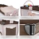 image 7 of Travel Cot Dog - foldable, with changing mat, for children up to 36 months | Cream | brown | 132 x 75 x 104 cm | 1