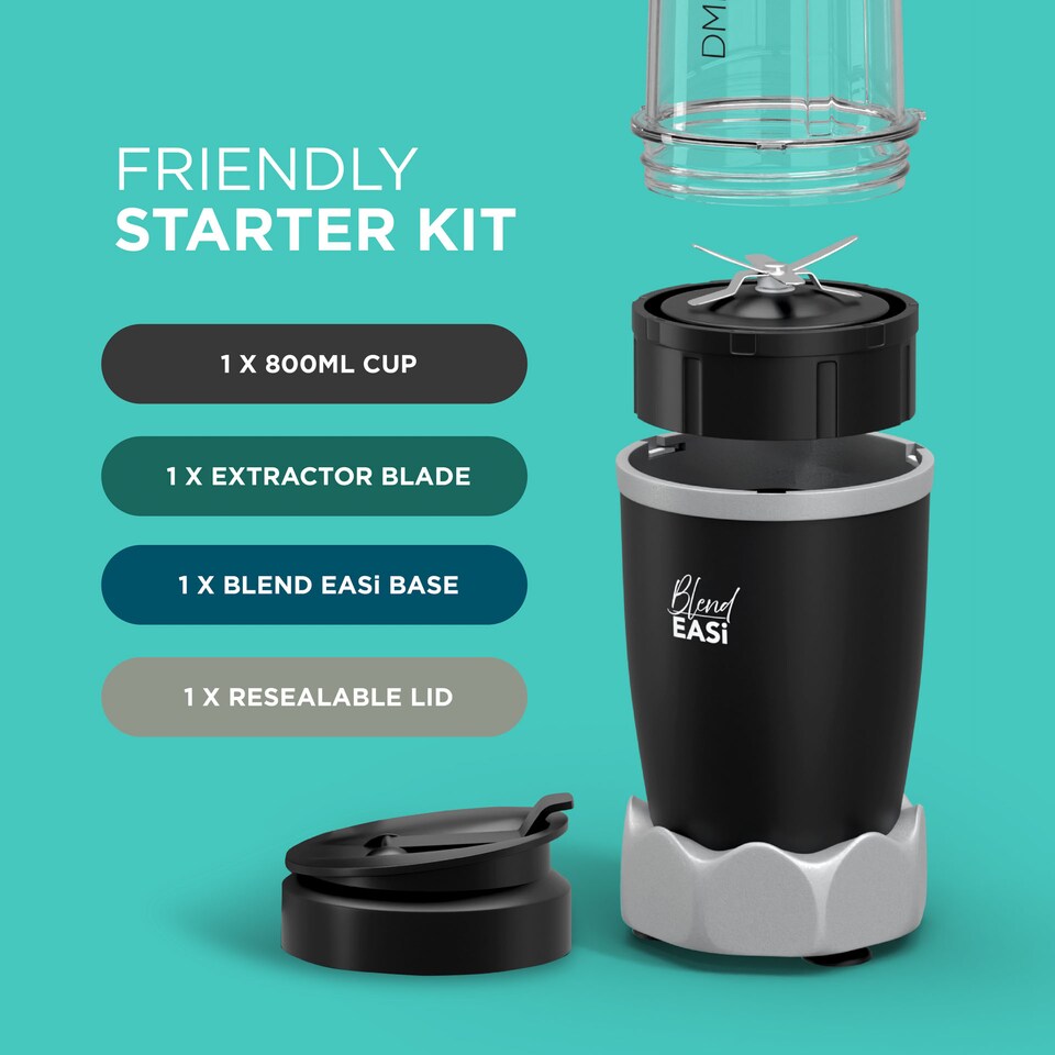 image 1 of DMD Nutri Bullet Smoothie Blender Starter Kit with 800ml Jug Beaker | Black