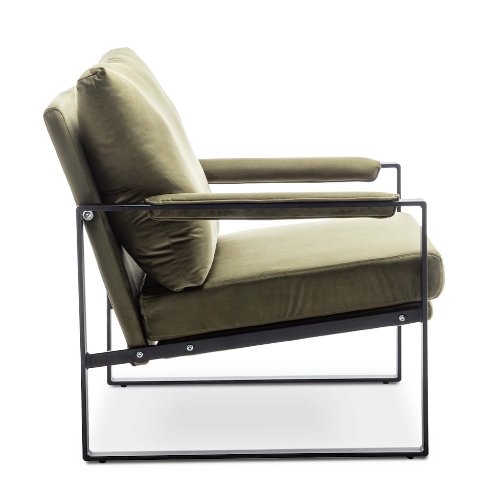 image 1 of Velvet Sage Green Graziana Accent Chair