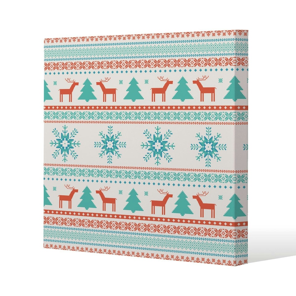 Christmas traditional knitted (canvas) 101 x 101 x 4cm