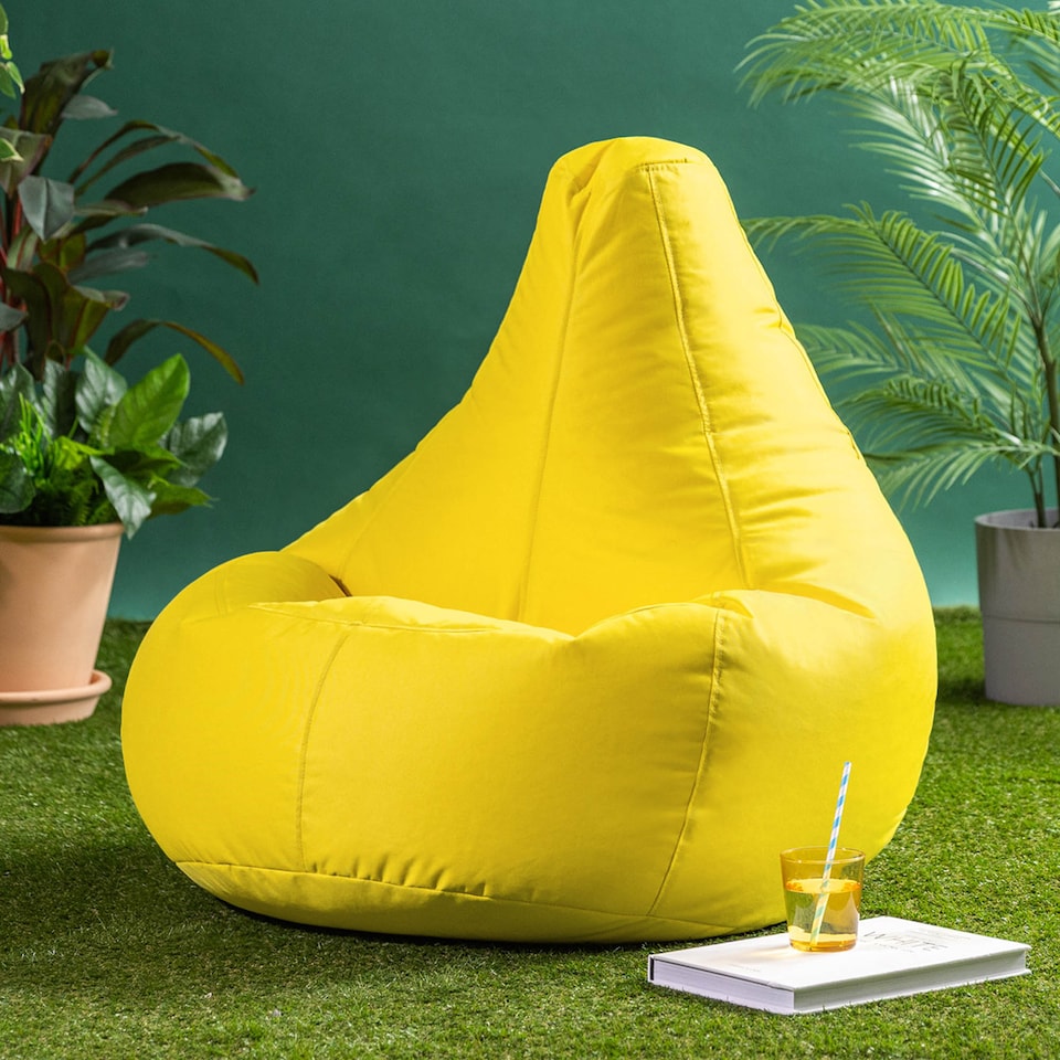 image 1 of Recliner Indoor Outdoor Bean Bag Burnt Orange Bean Bag Chair