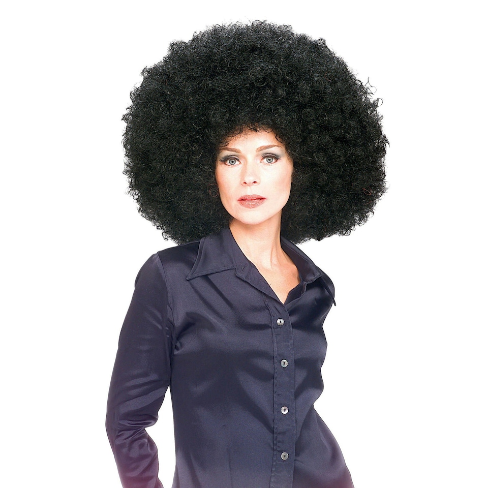 image 1 of Bristol Novelty Unisex Adult Afro Oversized Wig - Black - One Size One Size
