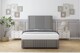 image 2 of Sloomy Harrington Pewter Dumfries Divan Bed Base 2 Drawers Right Side With 26 Inch Strutted Headboard & 12 Inch Matching Footboard | Grey | Pewter | King | 1