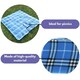 image 6 of Marco Paul Blue Chequered Picnic Blanket Blue