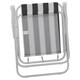 image 4 of Garden Patio Metal Folding Spring Deck Chairs Camping Beach Picnic Outdoor Seats | Black | 2 x Black & White Stripe