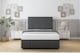 image 1 of Sloomy Lisbon Graphite Dumfries Divan Bed With Mattress 2 Drawers Left Side With 54" Floor Standing Headboard & 12" Matching Footboard 4' Small Double | Grey | Graphite | Small Double | 1