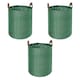 image 1 of KAV Heavy Duty Garden Waste Bags - Large Garden Bag with Handles - Waterproof Rubbish Refuse Sacks - Pack of 3 (Green - 100L)