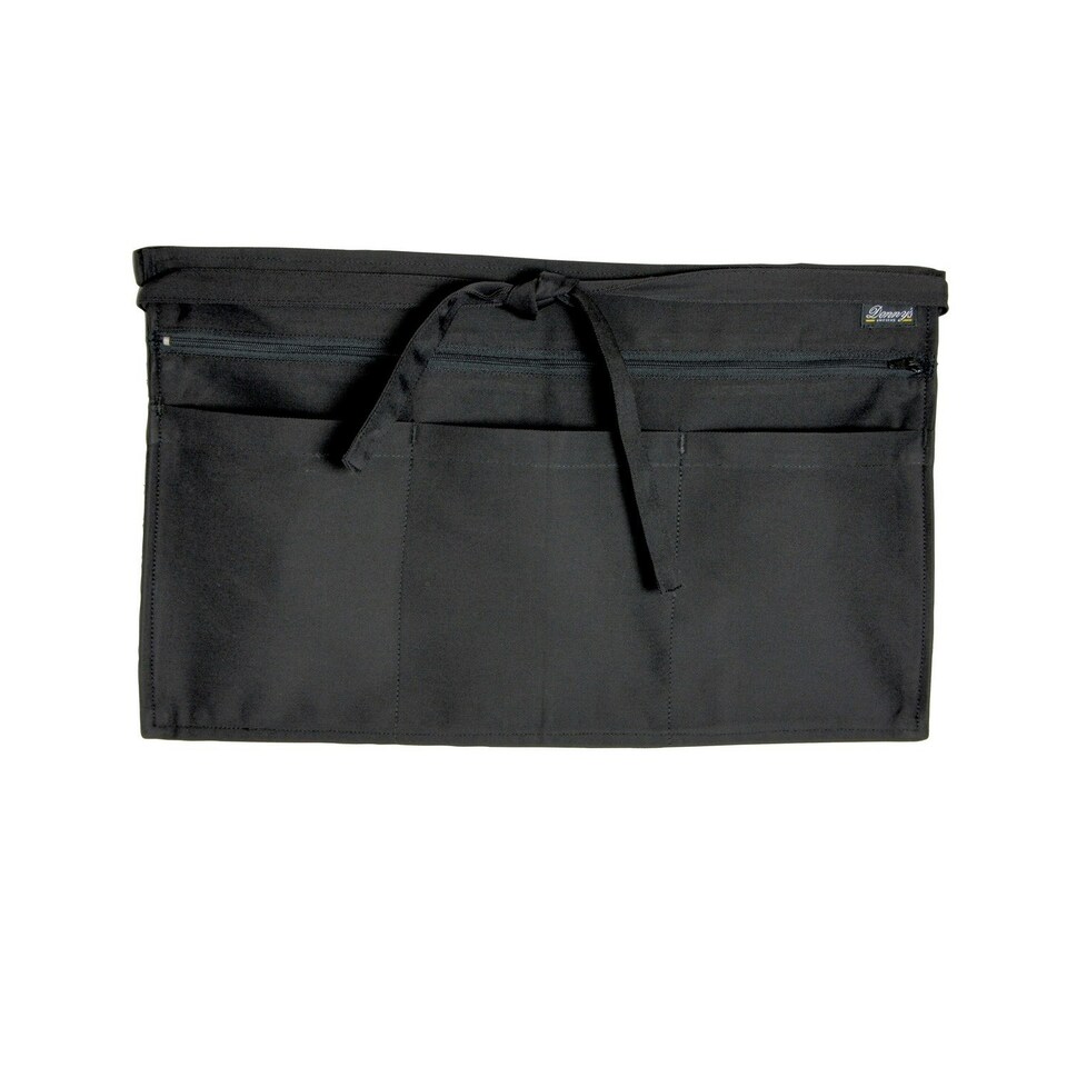 image 1 of Dennys Zip Pocket Waist Apron - Black - One Size