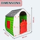 image 10 of 1.09m Grey & Green Kids Indoor Outdoor Plastic Wendy House Magical Playhouse