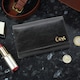 image 3 of Personalised Black Leather Purse Black