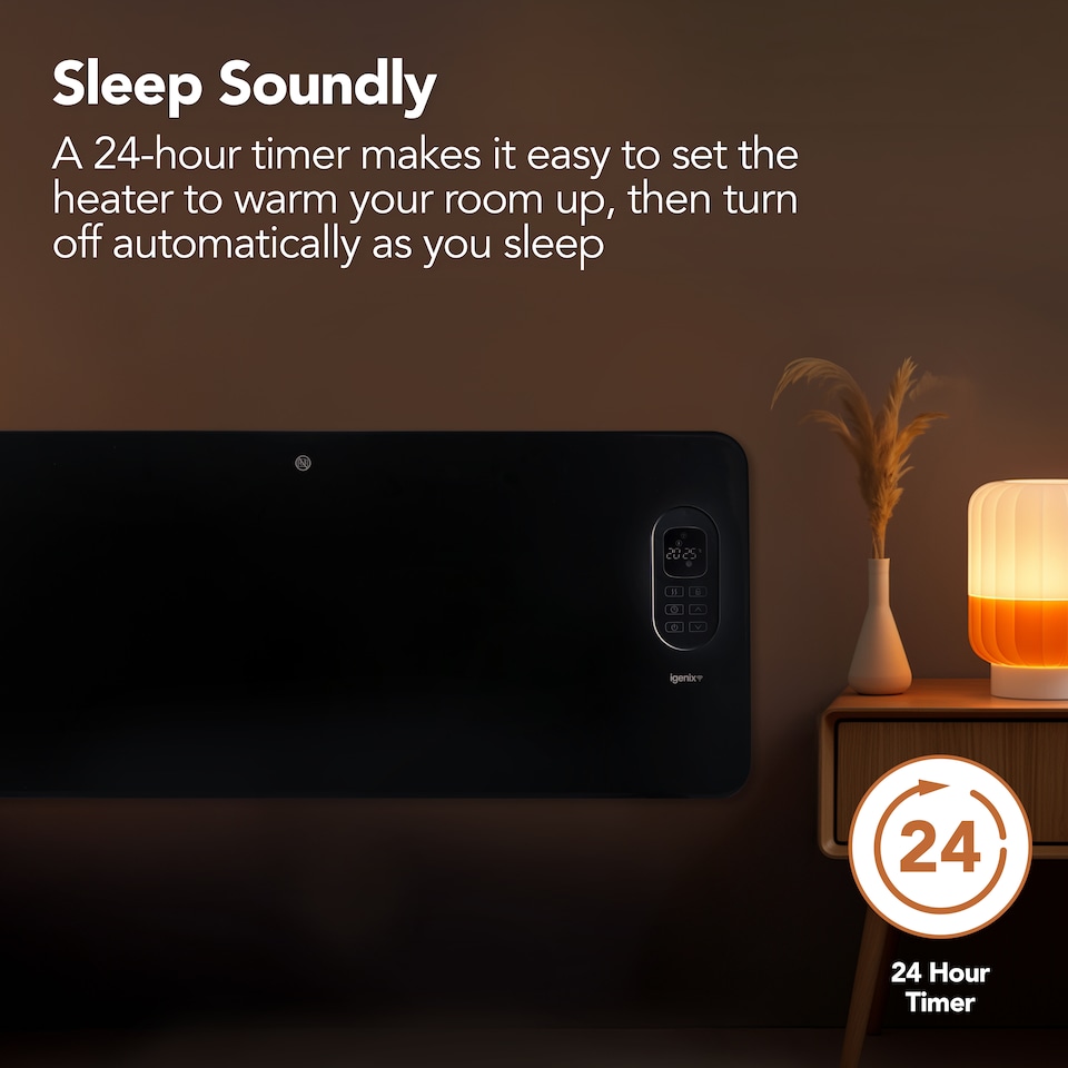 image 1 of Igenix IG9520BLWIFI Smart Electric Panel Heater, Black
