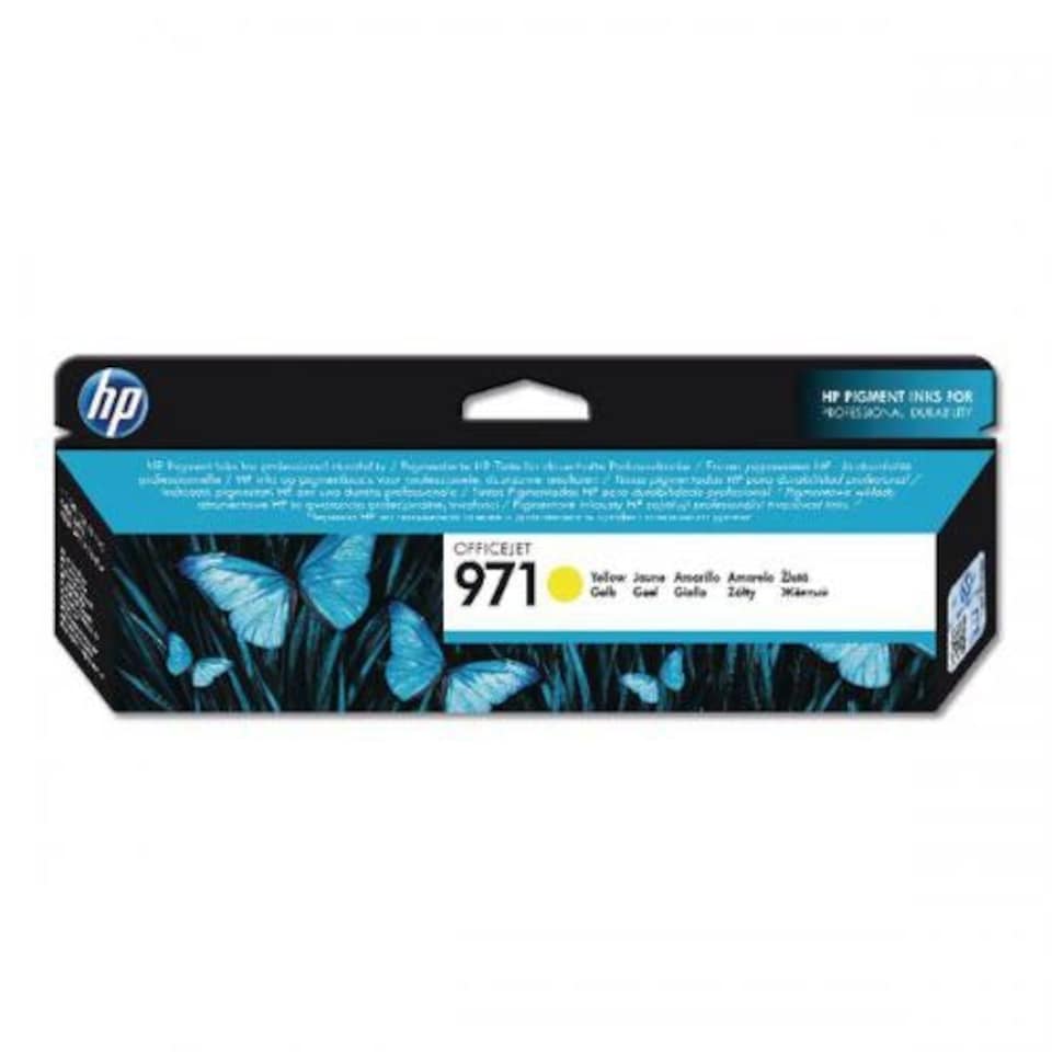 HP 971 Yellow Standard Capacity Ink Cartridge 25ml for HP OfficeJet Pro X451/X476/X551/X576 - CN624AE N/A