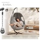 image 4 of Hanging Egg Chair Anika - with frame and extra thick seat cushion | Grey | light grey | One Size | 1