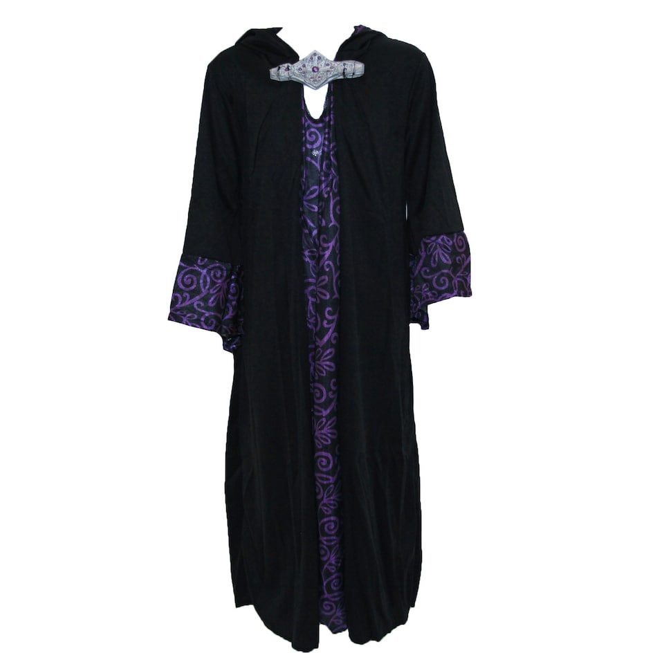 image 1 of Bristol Novelty Childrens/Kids Wizard Robe Costume - Black/Purple - L L