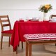image 6 of Homescapes Red Tablecloth - 178 x 300 cm Red