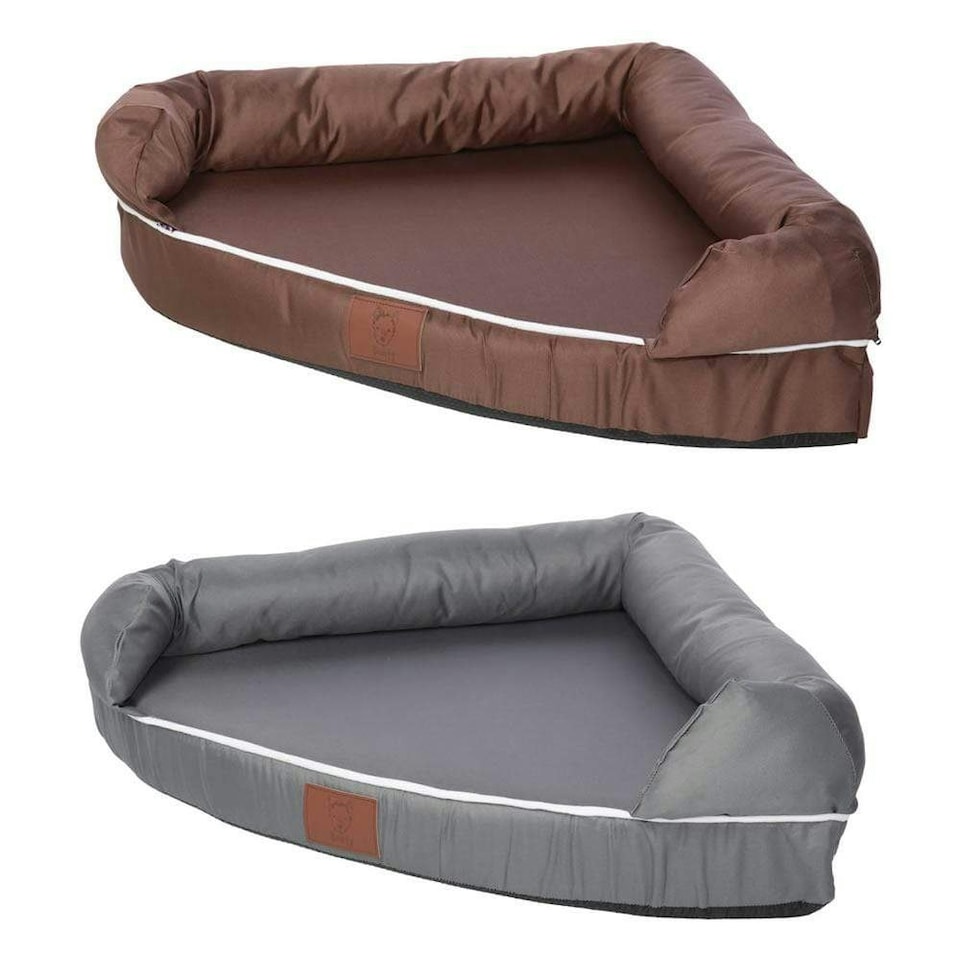 image 1 of Cosy Corner Couch Dog Bed Grey | M