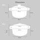 image 5 of Cooks Professional Cast Iron Casserole Set of 2 | 20cm and 26cm | Enamelled Inside and Out | Graduated Orange