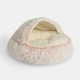 image 5 of OHS Fluffy Dome Pet Dog Cat Cave Nest Plush Bed, 45x45cm Cream | S