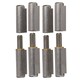 image 1 of Lift Off Bullet Hinge Weld On Brass Bush 16x100mm Heavy Duty Door Hatch 4PK Silver