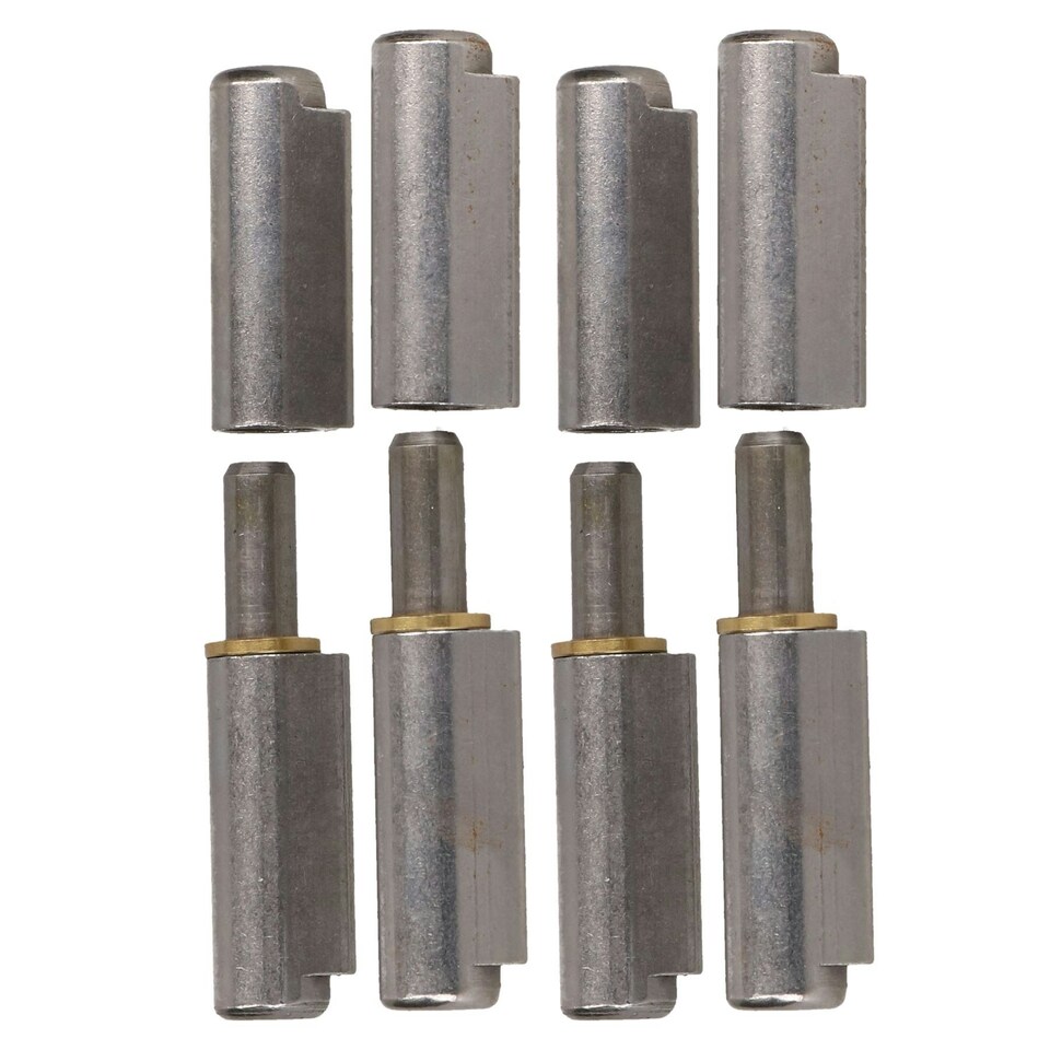 image 1 of Lift Off Bullet Hinge Weld On Brass Bush 16x100mm Heavy Duty Door Hatch 4PK Silver