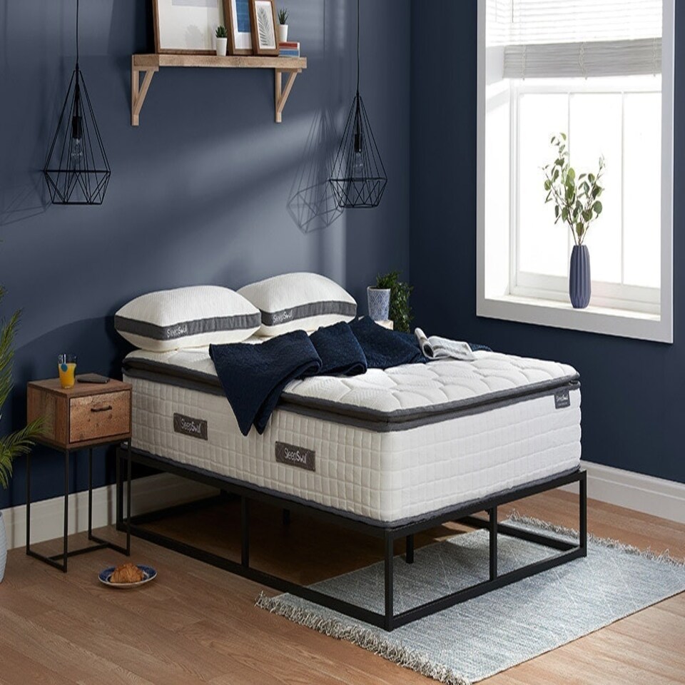 image 1 of SleepSoul Bliss 800 Pocket Memory Pillow Top Mattress White | Single