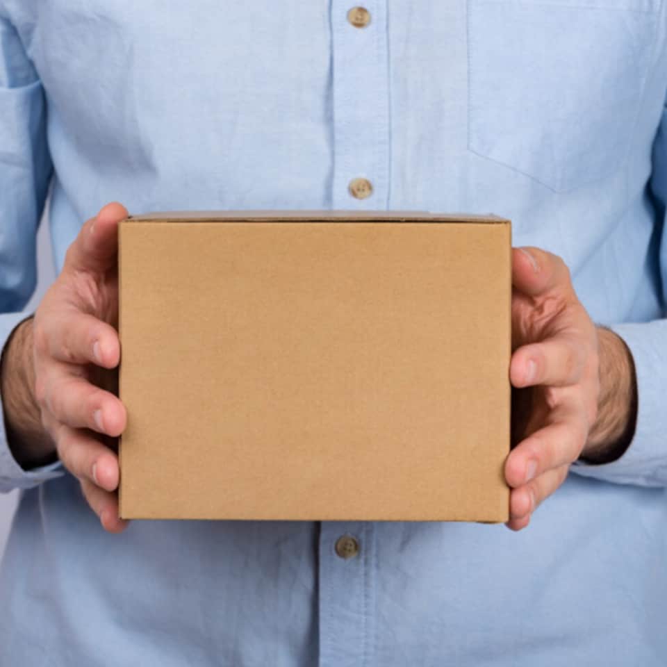 image 1 of Pack of 10 Cardboard Packing Boxes 33x10x34cm - 3mm Corrugated Flute | Brown