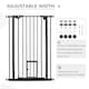 image 5 of PawHut Extra Tall Dog Gate with Cat Door Auto Close for Stairs 74-80 cm Wide
