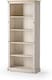 image 3 of Corona Tall Large White Bookcase Solid Pine Wood