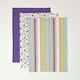 image 2 of Homescapes Osaka Purple Stripe Cotton Tea Towels Set Of Three