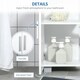 image 8 of kleankin Bathroom Pedestal Under Sink Cabinet with Adjustable Shelf, White White | White