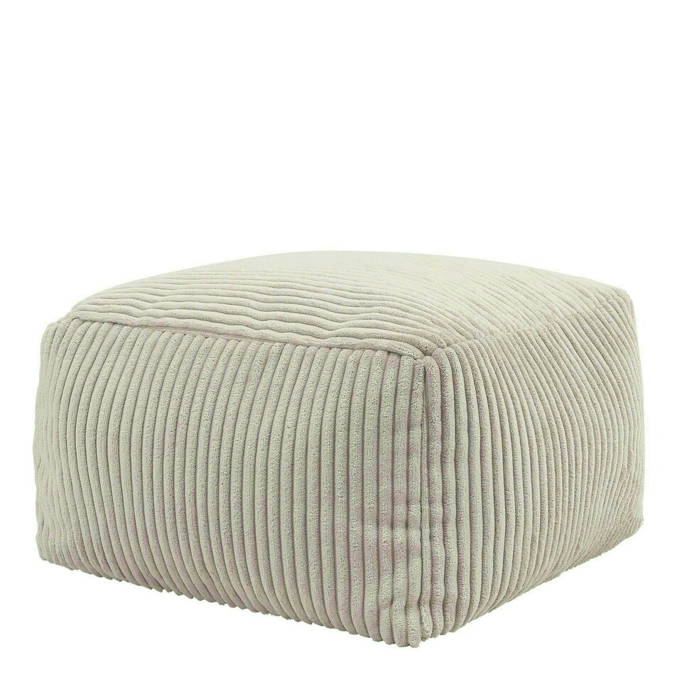 image 1 of icon Theo Beanbag Footstool Corduroy Natural Beige Cream