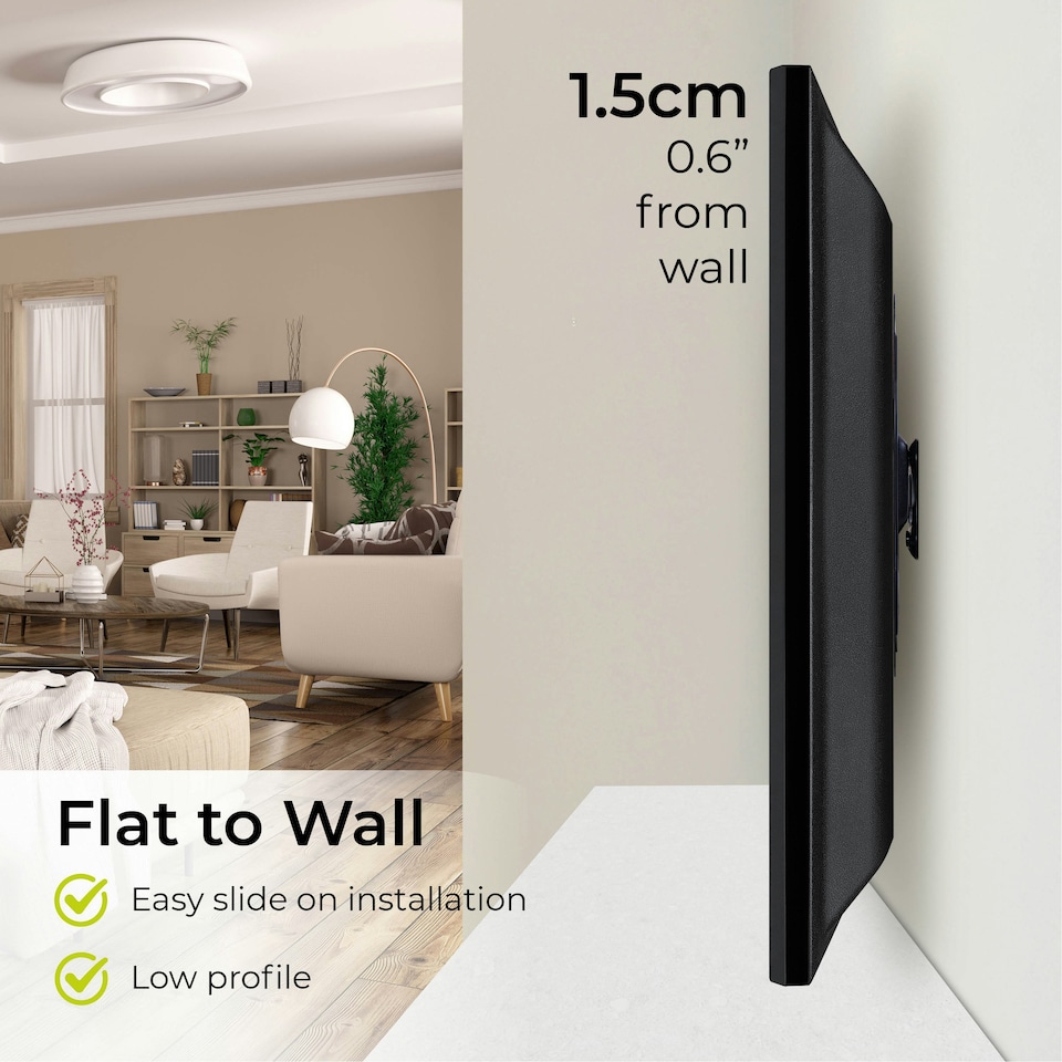 image 1 of Ross Flat to Wall TV wall mount 23-50” 75x75mm to 200x200mm 25kg