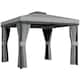 image 6 of Outsunny 3 x 3(m) Patio Gazebo Garden Shelter w/ Mosquito Netting, Light Grey